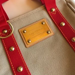 LOUIS VUITTON Toile Antigua Cabas PM Beige